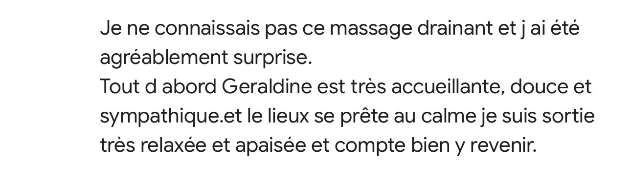 Screenshot témoignage soins visages
