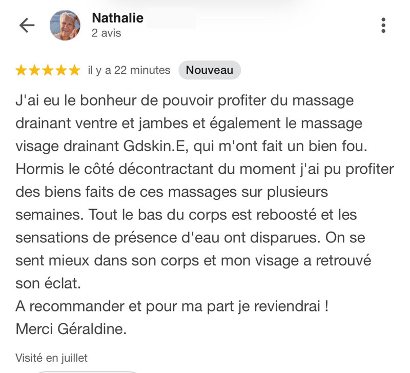 temoignage-massage6CENTRE--bien-etre témoignage sur les massages par Géraldine Deley du centre de bien-être à Miramas