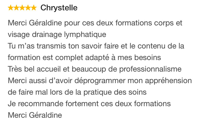 témoignage sur les formations de Géraldine Deley à Miramas